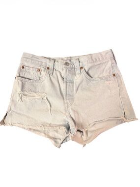 Levi’s 501 - Light Wash Distressed Denim Shorts - size 27